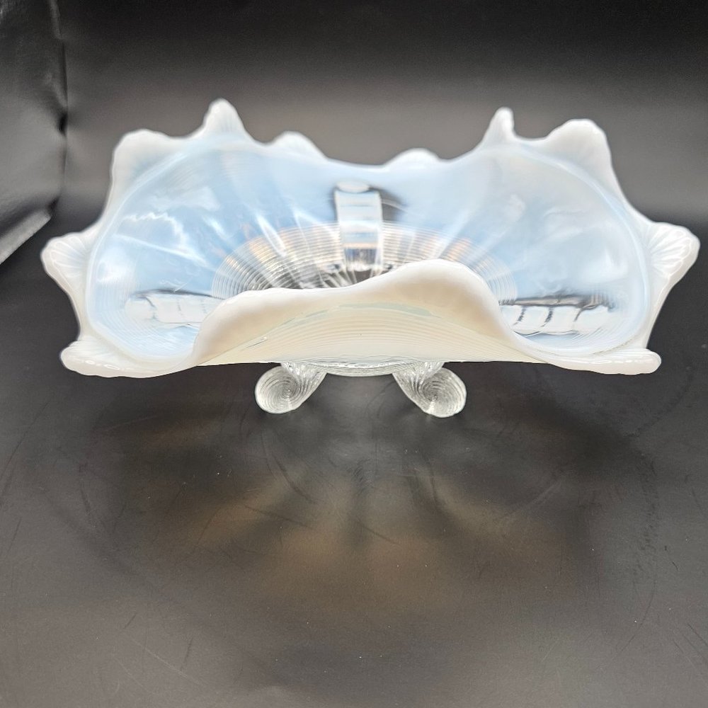 Northwood Glass- Vintage Jackson Pattern footed bowl.